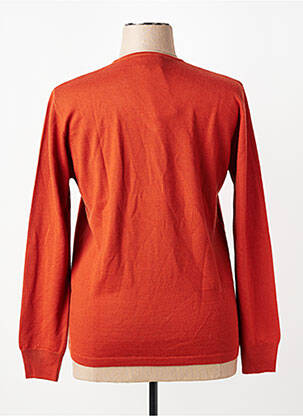 Pull coupe cintrée manches longues orange ELLEMME femme