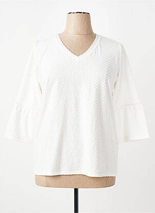 Top coupe cintrée manches 3/4 blanc THOMAS RABE femme
