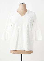 Top coupe cintrée manches 3/4 blanc THOMAS RABE femme