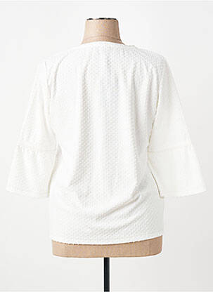 Top coupe cintrée manches 3/4 blanc THOMAS RABE femme