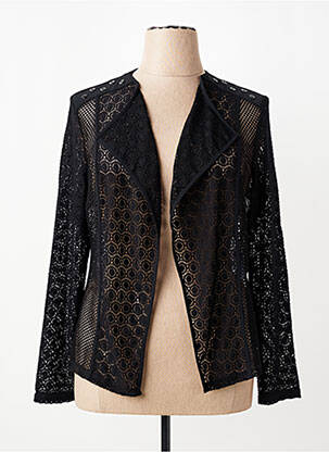 Gilet manches longues coupe cintrée noir PAUSE CAFE femme