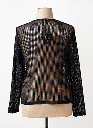 Gilet manches longues coupe cintrée noir PAUSE CAFE femme