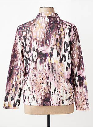 Chemisier tissage crêpe manches longues rose GRIFFON femme