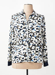 Top tissage jersey manches longues bleu FRANK WALDER femme