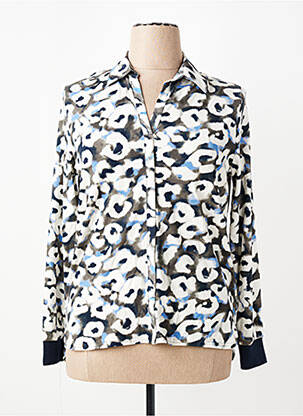 Top tissage jersey manches longues bleu FRANK WALDER femme