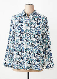 Chemisier imprimé fleurs manches longues bleu OLSEN femme