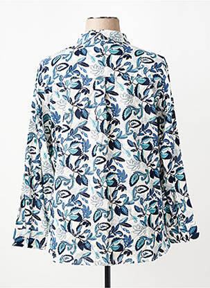 Chemisier imprimé fleurs manches longues bleu OLSEN femme