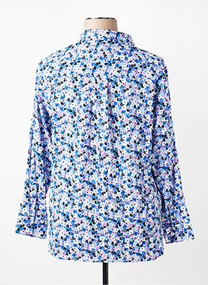 Chemisier imprimé fleurs manches longues bleu OLSEN femme