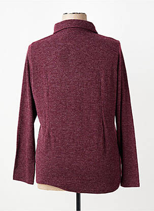 Chemisier coupe cintrée manches longues rouge I.ODENA femme