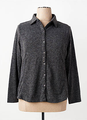 Chemisier coupe cintrée manches longues gris I.ODENA femme