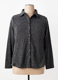 Chemisier coupe cintrée manches longues gris I.ODENA femme