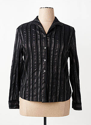 Chemisier coupe cintrée manches longues noir PIER BÉ femme
