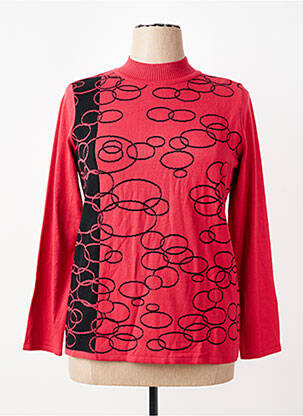 Pull coupe cintrée manches longues rouge TELMAIL femme