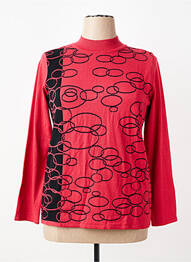 Pull coupe cintrée manches longues rouge TELMAIL femme