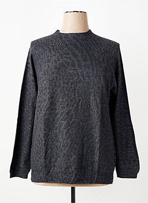 Pull tissage chiné manches longues gris ESCORPION femme