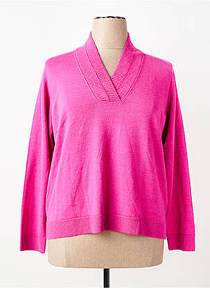 Pull col v manches longues rose ESCORPION femme