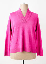 Pull col v manches longues rose ESCORPION femme