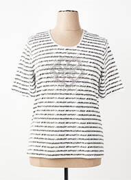 T-shirt sérigraphie avec strass manches courtes gris RABE femme
