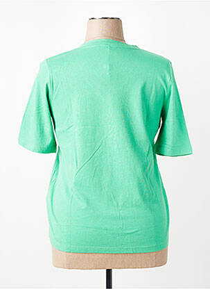 T-shirt col v manches courtes vert OLSEN femme