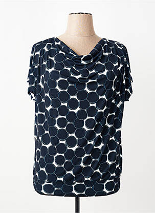 T-shirt stretch manches courtes bleu BIANCA femme