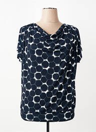 T-shirt stretch manches courtes bleu BIANCA femme