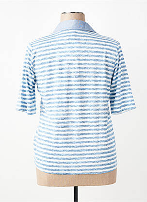 Polo imprimé rayures manches courtes bleu RABE femme