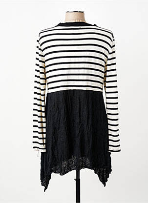 Tunique manches longues col v noir KATMAI femme