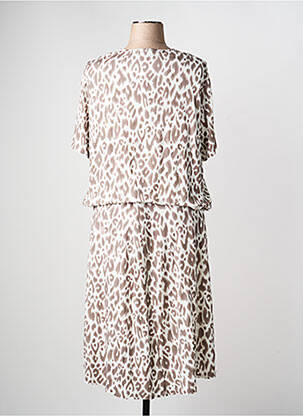 Ensemble jupe coupe fluide beige FRANK WALDER femme