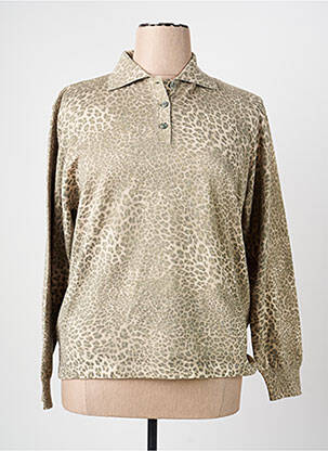 Polo stretch manches longues vert ELLEMME femme