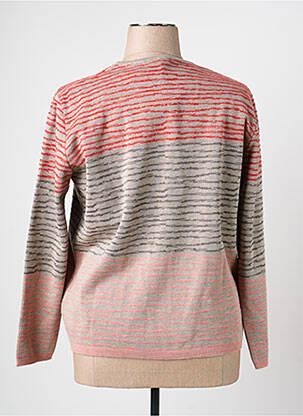 Gilet manches longues col rond rose I.ODENA femme