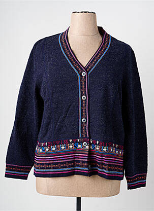 Gilet manches longues stretch bleu PAUPORTÉ femme