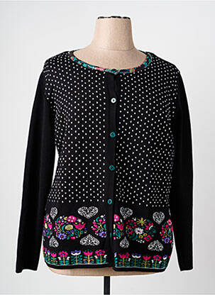 Gilet manches longues col rond noir TELMAIL femme