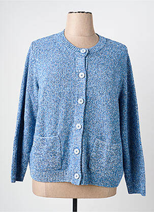Gilet manches longues col rond bleu RABE femme