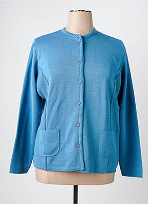 Veste casual col rond bleu I.ODENA femme