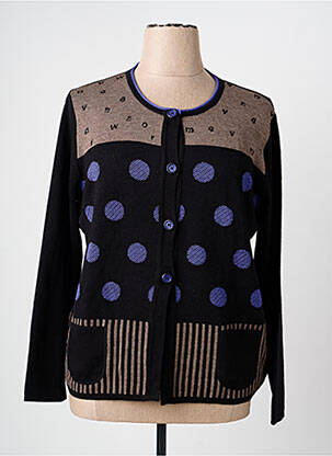 Gilet manches longues col rond noir TELMAIL femme