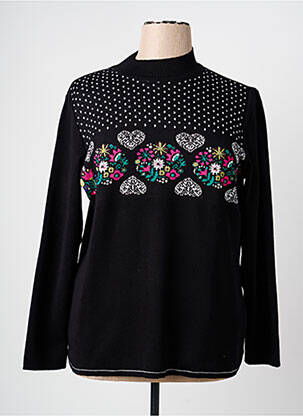 Pull coupe cintrée manches longues noir TELMAIL femme