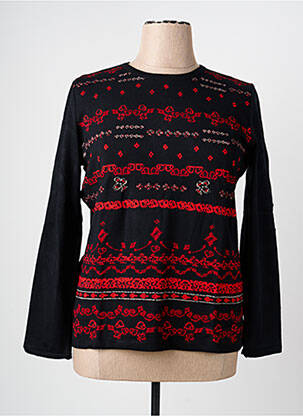 Pull coupe cintrée manches longues noir TELMAIL femme