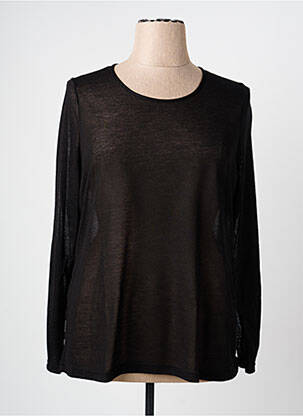 Top stretch manches longues noir PAUSE CAFE femme