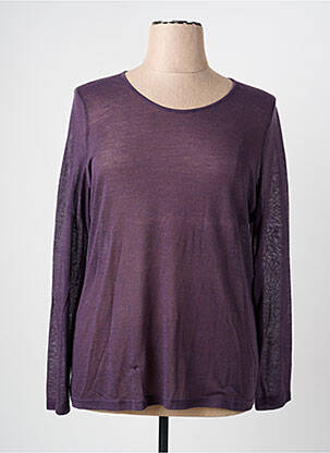 Top stretch manches longues violet PAUSE CAFE femme