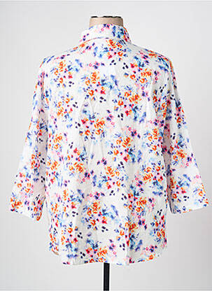 Chemisier imprimé fleurs manches longues blanc GRIFFON femme