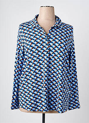 Chemisier coupe fluide manches longues bleu RABE femme