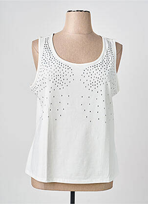 Top stretch sans manche blanc CONCEPT K femme