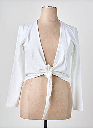 Gilet cache-cœur stretch blanc KATMAI femme