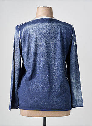 Gilet manches longues col rond bleu THOMAS RABE femme