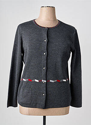 Gilet manches longues col rond gris TELMAIL femme