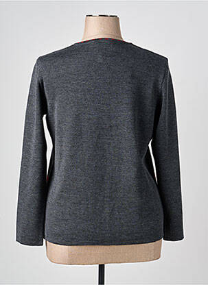 Gilet manches longues col rond gris TELMAIL femme
