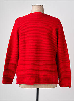 Gilet manches longues col rond rouge OLSEN femme