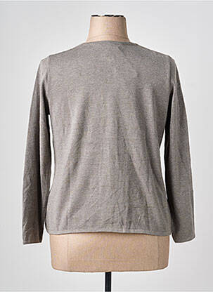 Gilet manches longues col rond gris TELMAIL femme