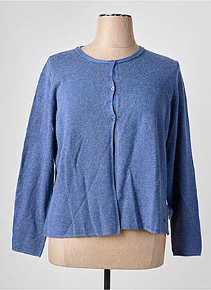 Gilet manches longues col rond bleu OLSEN femme