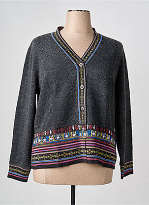 Gilet manches longues stretch gris PAUPORTÉ femme